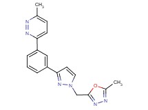 3-methyl-6-(3-{1-[(5-methyl-1,3,4-oxadiazol-2-yl)methyl]-1H-pyrazol-3-yl}phenyl)pyridazine