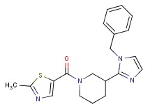 3-(1-benzyl-1H-imidazol-2-yl)-1-[(2-methyl-1,3-thiazol-5-yl)carbonyl]piperidine