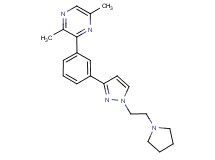 2,5-dimethyl-3-(3-{1-[2-(1-pyrrolidinyl)ethyl]-1H-pyrazol-3-yl}phenyl)pyrazine