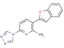 3-(1-benzofuran-2-yl)-2-methyl-6-(4H-1,2,4-triazol-4-yl)pyridine
