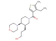 3-{(3R*,4S*)-1-[(4-ethyl-5-methyl-3-thienyl)carbonyl]-4-morpholin-4-ylpiperidin-3-yl}propan-1-ol