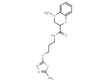 4-methyl-N-{3-[(5-methyl-1,3,4-thiadiazol-2-yl)thio]propyl}-3,4-dihydro-2H-1,4-benzoxazine-2-carboxamide