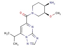 (3S*,4R*)-1-[(7-isopropyl[1,2,4]triazolo[1,5-a]pyrimidin-5-yl)carbonyl]-3-methoxypiperidin-4-amine