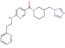 5-{[3-(1H-imidazol-1-ylmethyl)-1-piperidinyl]carbonyl}-N-[2-(2-pyridinyl)ethyl]-2-pyridinamine