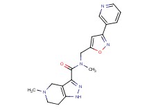 N,5-dimethyl-N-{[3-(3-pyridinyl)-5-isoxazolyl]methyl}-4,5,6,7-tetrahydro-1H-pyrazolo[4,3-c]pyridine-3-carboxamide