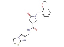 N-(2,3-dihydroimidazo[2,1-b][1,3]thiazol-6-ylmethyl)-1-(2-methoxybenzyl)-5-oxo-3-pyrrolidinecarboxamide trifluoroacetate