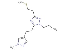 5-[2-(1-methyl-1H-pyrazol-4-yl)ethyl]-3-[2-(methylthio)ethyl]-1-propyl-1H-1,2,4-triazole