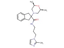2-[(2R*,6S*)-2,6-dimethyl-4-morpholinyl]-N-[3-(2-methyl-1H-imidazol-1-yl)propyl]-2-indanecarboxamide