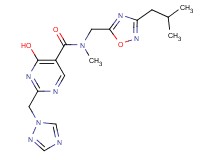 4-hydroxy-N-[(3-isobutyl-1,2,4-oxadiazol-5-yl)methyl]-N-methyl-2-(1H-1,2,4-triazol-1-ylmethyl)pyrimidine-5-carboxamide