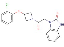 1-{2-[3-(2-chlorophenoxy)azetidin-1-yl]-2-oxoethyl}-1,3-dihydro-2H-benzimidazol-2-one