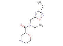 N-ethyl-N-[(3-ethyl-1,2,4-oxadiazol-5-yl)methyl]morpholine-2-carboxamide