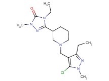 5-{1-[(5-chloro-3-ethyl-1-methyl-1H-pyrazol-4-yl)methyl]piperidin-3-yl}-4-ethyl-2-methyl-2,4-dihydro-3H-1,2,4-triazol-3-one