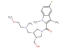 ((3R*,4R*)-1-[(5-fluoro-1,3-dimethyl-1H-indol-2-yl)carbonyl]-4-{[(2-methoxyethyl)(methyl)amino]methyl}pyrrolidin-3-yl)methanol