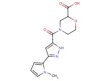 4-{[3-(1-methyl-1H-pyrrol-2-yl)-1H-pyrazol-5-yl]carbonyl}-2-morpholinecarboxylic acid