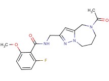 N-[(5-acetyl-5,6,7,8-tetrahydro-4H-pyrazolo[1,5-a][1,4]diazepin-2-yl)methyl]-2-fluoro-6-methoxybenzamide