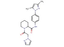 N-[4-(3,5-dimethyl-1H-pyrazol-1-yl)phenyl]-1-(1H-pyrazol-1-ylacetyl)-2-piperidinecarboxamide