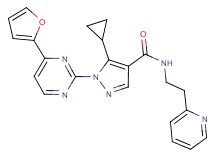 5-cyclopropyl-1-[4-(2-furyl)-2-pyrimidinyl]-N-[2-(2-pyridinyl)ethyl]-1H-pyrazole-4-carboxamide