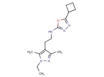 5-cyclobutyl-N-[2-(1-ethyl-3,5-dimethyl-1H-pyrazol-4-yl)ethyl]-1,3,4-oxadiazol-2-amine