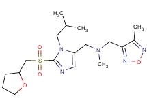 ({1-isobutyl-2-[(tetrahydro-2-furanylmethyl)sulfonyl]-1H-imidazol-5-yl}methyl)methyl[(4-methyl-1,2,5-oxadiazol-3-yl)methyl]amine