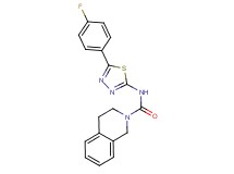 N-[5-(4-fluorophenyl)-1,3,4-thiadiazol-2-yl]-3,4-dihydroisoquinoline-2(1H)-carboxamide