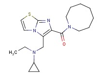 N-{[6-(azocan-1-ylcarbonyl)imidazo[2,1-b][1,3]thiazol-5-yl]methyl}-N-ethylcyclopropanamine