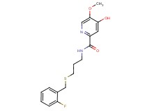 N-{3-[(2-fluorobenzyl)thio]propyl}-4-hydroxy-5-methoxy-2-pyridinecarboxamide