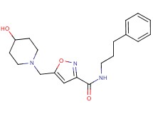 5-[(4-hydroxypiperidin-1-yl)methyl]-N-(3-phenylpropyl)isoxazole-3-carboxamide