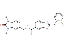N-[(1,3-dimethyl-2-oxo-2,3-dihydro-1H-benzimidazol-5-yl)methyl]-2-(2-fluorobenzyl)-1,3-benzoxazole-6-carboxamide