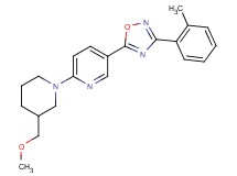 2-[3-(methoxymethyl)-1-piperidinyl]-5-[3-(2-methylphenyl)-1,2,4-oxadiazol-5-yl]pyridine