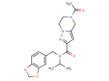 5-acetyl-N-(1,3-benzodioxol-5-ylmethyl)-N-isopropyl-4,5,6,7-tetrahydropyrazolo[1,5-a]pyrazine-2-carboxamide