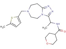 N-(1-{7-[(5-methyl-2-thienyl)methyl]-6,7,8,9-tetrahydro-5H-[1,2,4]triazolo[4,3-d][1,4]diazepin-3-yl}ethyl)tetrahydro-2H-pyran-4-carboxamide