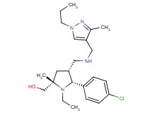 [(2S*,4R*,5R*)-5-(4-chlorophenyl)-1-ethyl-2-methyl-4-({[(3-methyl-1-propyl-1H-pyrazol-4-yl)methyl]amino}methyl)-2-pyrrolidinyl]methanol