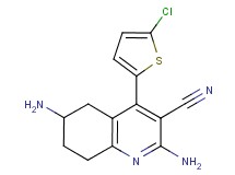 2,6-diamino-4-(5-chloro-2-thienyl)-5,6,7,8-tetrahydroquinoline-3-carbonitrile
