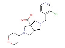 (3aS*,6aS*)-2-[(3-chloropyridin-4-yl)methyl]-5-(tetrahydro-2H-pyran-4-yl)hexahydropyrrolo[3,4-c]pyrrole-3a(1H)-carboxylic acid
