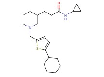 3-{1-[(5-cyclohexyl-2-thienyl)methyl]-3-piperidinyl}-N-cyclopropylpropanamide