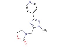 3-[(1-methyl-3-pyridin-4-yl-1H-1,2,4-triazol-5-yl)methyl]-1,3-oxazolidin-2-one