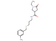 1-ethyl-N-{3-[(3-methylbenzyl)thio]propyl}-5-oxo-3-pyrrolidinecarboxamide