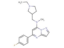 N-[(1-ethyl-3-pyrrolidinyl)methyl]-5-(4-fluorophenyl)-N-methylpyrazolo[1,5-a]pyrimidin-7-amine
