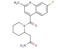 2-{1-[(7-fluoro-2-methyl-4-quinolinyl)carbonyl]-2-piperidinyl}acetamide