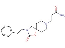 3-[2-oxo-3-(2-phenylethyl)-1-oxa-3,8-diazaspiro[4.5]dec-8-yl]propanamide