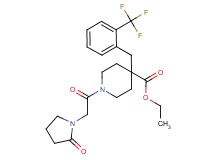 ethyl 1-[(2-oxo-1-pyrrolidinyl)acetyl]-4-[2-(trifluoromethyl)benzyl]-4-piperidinecarboxylate