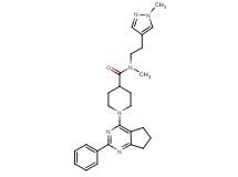 N-methyl-N-[2-(1-methyl-1H-pyrazol-4-yl)ethyl]-1-(2-phenyl-6,7-dihydro-5H-cyclopenta[d]pyrimidin-4-yl)-4-piperidinecarboxamide