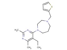 1-(5-ethyl-2,6-dimethyl-4-pyrimidinyl)-4-(2-thienylmethyl)-1,4-diazepane