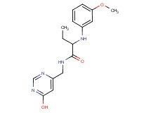 N-[(6-hydroxypyrimidin-4-yl)methyl]-2-[(3-methoxyphenyl)amino]butanamide