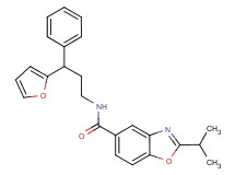 N-[3-(2-furyl)-3-phenylpropyl]-2-isopropyl-1,3-benzoxazole-5-carboxamide