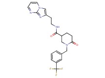 N-(2-imidazo[1,2-a]pyrimidin-2-ylethyl)-6-oxo-1-[3-(trifluoromethyl)benzyl]-3-piperidinecarboxamide