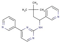 N-[3,3-dimethyl-1-(3-pyridinyl)butyl]-4-(3-pyridinyl)-2-pyrimidinamine