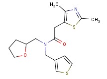 2-(2,4-dimethyl-1,3-thiazol-5-yl)-N-(tetrahydrofuran-2-ylmethyl)-N-(3-thienylmethyl)acetamide