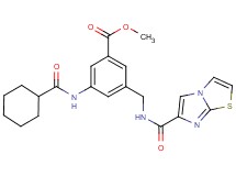 methyl 3-[(cyclohexylcarbonyl)amino]-5-{[(imidazo[2,1-b][1,3]thiazol-6-ylcarbonyl)amino]methyl}benzoate