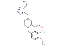 2-[4-[(1-ethyl-1H-imidazol-2-yl)methyl]-1-(4-methoxy-3-methylbenzyl)-2-piperazinyl]ethanol